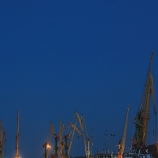 Ночные огни в порту. Феодосия как картинка.