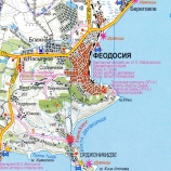 Протяженность пляжей более 20 км. Феодосия, карта пляжей.